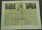 Henry Abraham Chatelain, Carte du Gouvernement Militaire D'Angleterre..., engraving with near period colour