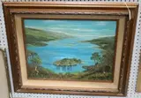 Nonie Higgins, View of a Lake, probably America, oil on canvas