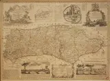 Emanuel Bowen, An Accurate Map of the County of Sussex, engraving