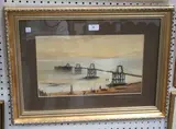 W.H. Earp, View of the Chain Pier, Brighton, watercolour