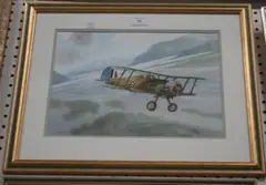 Barry K. Barnes, Study of a Gloster Gladiator, watercolour with touches of white