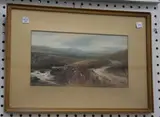 John Shapland, Lee Bay, at Lynton', and West Country View, a pair of watercolours with gouache