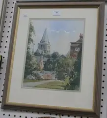 Christopher Jarvis, View of Rochester, watercolour