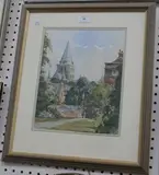 Christopher Jarvis, View of Rochester, watercolour