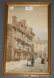 Edward Salomons, Morlaix, watercolour with gouache over pencil