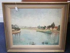 William Rutledge, Chiswick Reach, oil on canvas