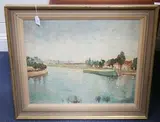 William Rutledge, Chiswick Reach, oil on canvas