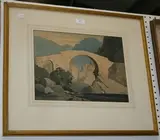 Bertram Nicholls, View of a Bridge, 1932, watercolour