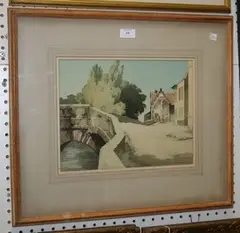 Bertram Nicholls, Bruges, 1954, watercolour