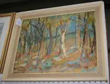 Gyula Sajó, Study of Trees, 1976, oil on board