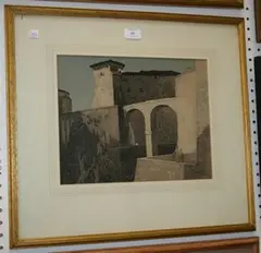 Bertram Nicholls, Pittigliano, 1933, watercolour and pencil
