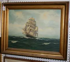 H. Braunston, Clipper Ship, the Lightning, oil on canvas