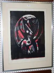 Horne Shepherd, Strip tease!, colour screenprint