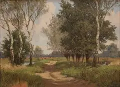 Willem Jacobus Alberts, Wezep, Holland, oil on canvas-board