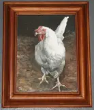 Katie Wilkins, Study of a Chicken, oil on board
