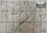 J.B. Raymond, Carte Physique et Mineralogique du Mont-Blanc, engraving printed in 21 sections and backed onto linen