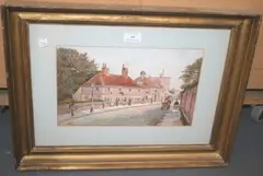 W.S. Germain, The Boone Memorial Chapel and Alms Houses, Lee High Road, Bromley, watercolour