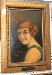 A.R. Leigh, Lily Silver' (Head and Shoulders Portrait of the Singer), 1922, oil on board