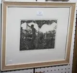 T.P. Redmond, The Hop Pickers I, 1906, monochrome woodcut