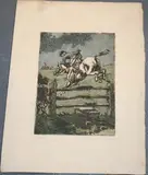 Geoffrey Sparrow, Air Borne, or the Best View in Sussex, hand-coloured aquatint