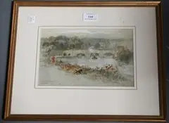 Roland Batchelor, Richmond, Winter by the Thames, watercolour