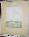 Hall Thorpe, Summer', woodblock printed in colours