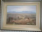 Donita Benzien, African Landscape, acrylic on board