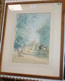 Robert W. Little, La Chapelle sur Dun, Normandy, watercolour