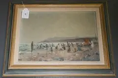 Geoffrey Wilson, Gorleston Beach, oil on canvas-board