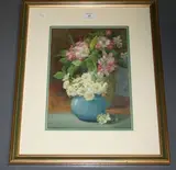 Rosa Appleton, Still Life Study of Blossom in a Vase, watercolour