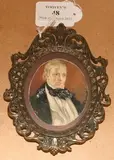 F.E. Bennett, Oval Miniature Portrait of a Gentleman, watercolour on ivory