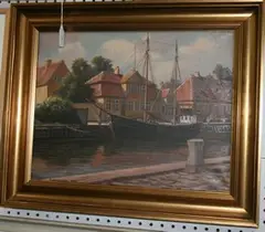 F. Svendsen, Frederiksholms Kanal, oil on canvas