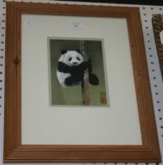 Ako Danes, How Do I Look?' (Study of a Panda), watercolour on rice paper