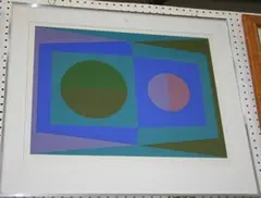 Bob Crossley, Double Image, screenprint