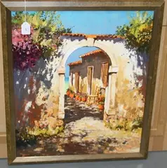 Michael Sanders, Archway by the Sea, oil on canvas