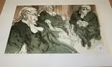 Feliks Topolski, Three Judges, colour lithograph