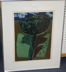 Norman C. Jaques, Country Flower, lithograph