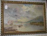 F. E. Jamieson, Royal Castle, Lochranza, oil on canvas