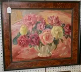 George H. Buckingham Holland, An Explosion of Roses' (Still Life Study), oil on canvas