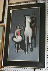 Hugh MacKinnon, Circus, oil on board