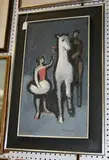Hugh MacKinnon, Circus, oil on board