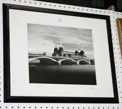 Bill Philip, View of Battersea Bridge and the Power Station, black and white photograph