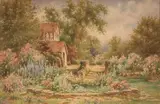 William R. Hoyles, The Garden, Colwyn Bay, watercolour