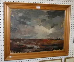 Michael Cadman, Landscape Study, 1960, oil on canvas laid on board