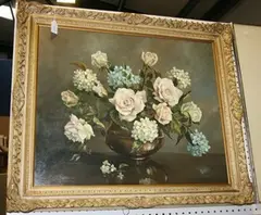 Cynthia Montefiore, Still Life Study of Roses, oil on panel