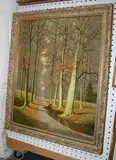 David Mead, View of a Woodland Path, oil on canvas