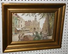 W. Bryan Binns, View of the Market Cross, Chichester, 1947, watercolour over pencil