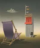 Norman Black, Punch and Judy Show, acrylic on board