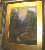 B.J. Ottewell, Evening in the Copse, 1913, watercolour