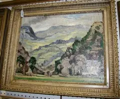 James Wyllie, Landscape, North Wales, 1945, oil on canvas